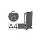 LIDERPAPEL Classeur levier a4 documenta carton rembordé 1,9mm dos 52mm rado métallique coloris gris Classeur à levier