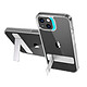 Evetane Coque iPhone 13 antichocs transparente Motif + 2 Vitres avec support Bequille pas cher