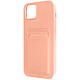 Avizar Coque pour iPhone 14 Silicone Souple Porte-carte Fine Légère  rose - Coque combinant protection et praticité, conçue pour votre iPhone 14