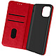 Avizar Housse Apple iPhone 13 Clapet Portefeuille Fonction Support vidéo rouge - Étui rouge avec un porte-cartes spécialement conçu pour Apple iPhone 13