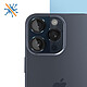Enkay Verre Trempé Caméra pour iPhone 15 Pro et 15 Pro Max Cadre Alliage Aluminium  Bleu pas cher