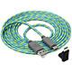 snakebyte - Câble USB-C tressé pour Nintendo Switch et Switch Lite Cable USB-C pour Nintendo Swtich et Switch Lite - Longueur 2,5 mètres - Noir et rouge