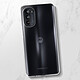 Avizar Coque pour Motorola Moto G52 et G82 Silicone Souple et Film Verre Trempé 9H  transparent contour noir pas cher