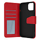 Avizar Housse pour iPhone 14 Plus Cuir premium Porte-carte Fonction Support vidéo  rouge - Etui en véritable cuir conçu spécialement pour Apple iPhone 14 Plus