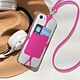 Acheter Avizar Coque Cordon Universelle pour Smartphone avec Porte-carte  Fuchsia
