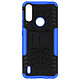 Avizar Coque Motorola Moto E7i Power Protection Bi-matière avec Béquille Support Bleu Coque conçue sur-mesure pour le Motorola E7i Power