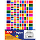 AGIPA Pochette 2880 gommettes rectangles enlevables couleurs assorties 160 x 216 mm Etiquette décorative
