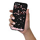 Evetane Coque iPhone 7/8/ iPhone SE 2020 Silicone Liquide Douce noir Chute De Fleurs pas cher
