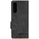 Avizar Étui pour Sony Xperia 10 V Portefeuille Motif Ligne Fonction Support vidéo  Noir - Une housse élégante en éco-cuir noir, de la Collection Precious, pour votre Sony Xperia 10 V