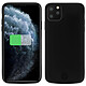 Avizar Coque iPhone 11 Pro Max Protection Rigide 2 en 1 Batterie 6000mAh Noir Coque batterie intégrée 6000mAh charge rapide - Noir