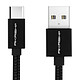Akashi Câble USB vers USB type C Nylon Ultra-résistant 1m  Noir