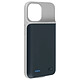 Avizar Coque pour iPhone 15 Protection 2en1 Batterie 6800mAh Connecteur USB C Bleu Nuit - Batterie rechargeable intégrée de 6800 mAh pour une autonomie prolongée