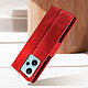 Avizar Étui Portefeuille Rouge  pour Xiaomi Redmi Note 12 5G et 4G série Bara Soft Leather, Support Vidéo pas cher