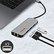 Acheter Swissten Hub USB-C 8en1 3x USB 1x USB-C 1x HDMI 1x Ethernet 1 Entrée SD Micro-SD .