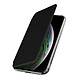 Avizar Etui folio Noir Miroir pour Apple iPhone XS Max - Etui folio Noir miroir intégré Apple iPhone XS Max