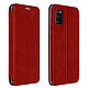 Avizar Étui Samsung A41 Simili-Cuir Texturé Clapet Porte-carte Support Vidéo rouge Housse de protection intégrale, spécialement conçue pour Samsung Galaxy A41
