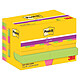 POST-IT Bloc-note adhésif Super Sticky Notes, 47,6 x 47,6 mm Jaune, vert, rose Notes repositionnable