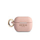 Guess Coque pour Airpods Pro Cover Ring en Silicone Rose Elle protège et décore vos AirPods Pro