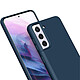 Avis Evetane Coque Samsung Galaxy S21 Plus 5G Silicone liquide Bleu Marine + 2 Vitres en Verre trempé Protection écran Antichocs