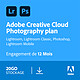 Adobe Photoshop + Lightroom (Creative Cloud Photographie 20 Go) - Licence 1 an - 1 utilisateur - A télécharger Logiciel de retouche photos (Multilingue, Windows, MacOS, iOS, Android)