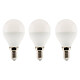 elexity - Lot de 3 ampoules LED sphériques 5,2W E14 470lm 2700K (blanc chaud) elexity - Lot de 3 ampoules LED sphériques 5,2W E14 470lm 2700K (blanc chaud)