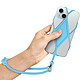 Avizar Cordon Smartphone avec Étui Silicone Flexible Universel 35cm  Bleu Cordon en silicone flexible, pour un port et une tenue en main de votre smartphone pleines de panache