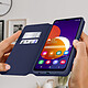 Avis Avizar Housse Folio Samsung Galaxy M12 Portefeuille Fonction Support Vidéo bleu nuit