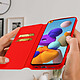 Avis Avizar Housse Samsung Galaxy A21s Étui Folio Portefeuille Fonction Support rouge