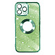 Avizar Coque pour iPhone 13 Pro Max Paillette Amovible Silicone Gel  Vert - Une coque design de la série Protecam Spark, pour iPhone 13 Pro Max