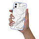 LaCoqueFrançaise Coque iPhone 11 Silicone Liquide Douce lilas Marbre gris pas cher