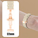 Avizar Bracelet pour Galaxy Watch 5 / 5 Pro / 4 Cuir véritable Boucle Papillon  beige pas cher
