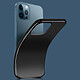 Avizar Coque Apple iPhone 12 Pro Max Silicone Flexible Dos mat Contour glossy - noir pas cher