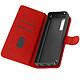 Avizar Étui Samsung Galaxy A52 et A52s Protection Porte-carte Fonction Support rouge - Compartiments dédiés intégrés à la doublure du clapet pour y glisser vos cartes et billets