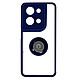 Avizar Coque pour Oppo Reno 8 5G Bi-matière Bague Métallique Support Vidéo  Bleu Coque de protection avec un anneau de maintien conçue spécialement pour votre Oppo Reno 8 5G.