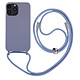 Avizar Coque Cordon pour iPhone 14 Pro Max Semi-rigide Lanière Tour du Cou 80cm  violet - Une protection mêlant la praticité au style, spécialement conçue pour votre Apple iPhone 14 Pro Max