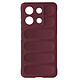 Avizar Coque pour Xiaomi Redmi Note 13 4G Antichoc Silicone Motif texturé 3D Bordeaux Protection antichoc avec les quatres coins renforcés pour encaisser les coups en cas de chutes