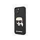 Karl Lagerfeld Coque pour Apple iPhone 14 Plus 3D Rubber Karl's Head Noir Coque conçue sur mesure pour Apple iPhone 14 Plus