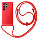 Avizar Coque Cordon Semi-Rigide pour Samsung Galaxy S24 Ultra Rouge pas cher