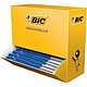 BIC Pack 100 Stylos Bille Rétractable M10 Clic Pointe Moyenne Bleu Stylo à bille