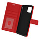 Avizar Housse pour Samsung Galaxy A03 Aspect Grainé Clapet Portefeuille Stand Vidéo  rouge Étui folio spécialement conçu pour votre Samsung Galaxy A03