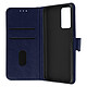 Avizar Housse Oppo Reno 6 5G Clapet Portefeuille Fonction Support vidéo bleu nuit - Étui Bleu avec un porte-cartes spécialement conçu pour votre Oppo Reno 6 5G