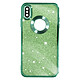 Avizar Coque pour iPhone XS Max Paillette Amovible Silicone Gel  Vert Une coque design de la série Protecam Spark, pour iPhone XS Max
