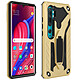 Avizar Coque Xiaomi Mi Note 10 / Note 10 Pro Bi-matière Béquille Fonction Support doré - Bi-matière : intérieur en silicone gel résistant avec armature amovible en polycarbonate
