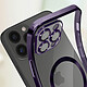 Avizar Coque MagSafe pour iPhone 13 Pro Silicone Protection Caméra  Contour Chromé Violet pas cher