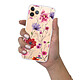 Evetane Coque iPhone 11 Pro Max 360 intégrale transparente Motif Fleurs Multicolores Tendance pas cher