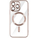 Avizar Coque MagSafe pour iPhone 14 Pro Max Silicone Protection Caméra  Contour Chromé Rose Gold - Coque MagSafe conçue spécifiquement pour votre Apple iPhone 14 Pro Max