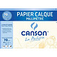 CANSON Pochette 12 feuilles Papier calque millimétré Bistre A4 70/75g Papier millimétré