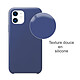 Acheter Evetane Coque iPhone 11 silicone liquide Bleu Foncé