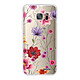 Evetane Coque Samsung Galaxy S7 360 intégrale transparente Motif Fleurs Multicolores Tendance Coque Samsung Galaxy S7 360 intégrale transparente Fleurs Multicolores Tendance