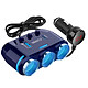 Avizar Splitter Chargeur Voiture 120W 3x Allume-cigare 1x USB 1x USB C Bleu Nuit - Un splitter chargeur voiture bleu nuit vous permettant de recharger en simultané, plusieurs appareils